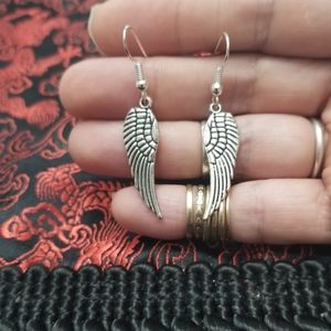 Silver Angel Wing Earrings